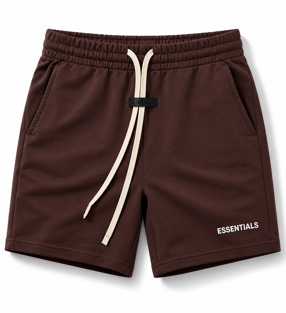 Ensemble ESSENTIALS Homme Marron Chocolat Foncé | T-Shirt Oversize + Short Premium