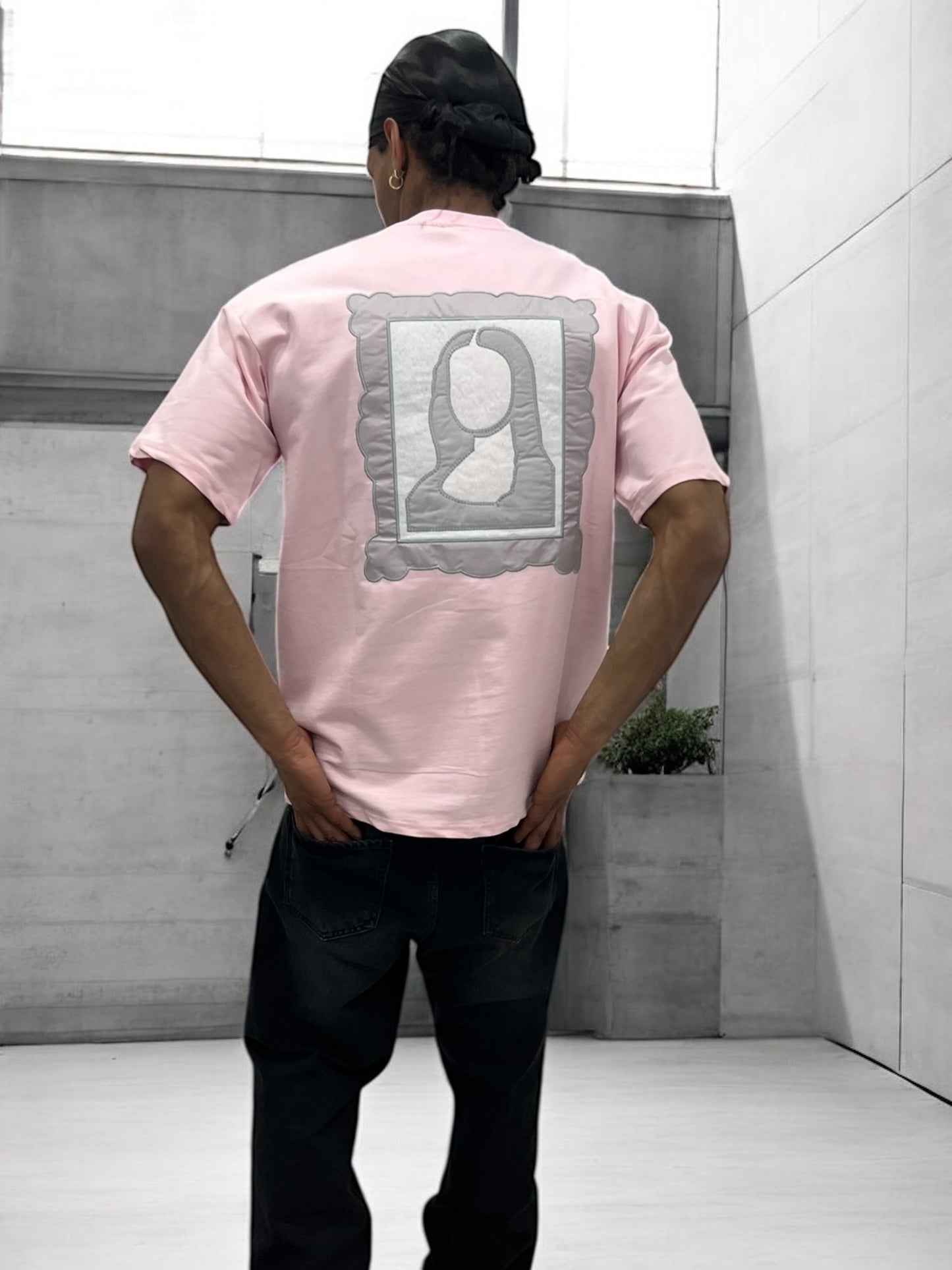 T-shirt Art Class – Mona Stylisée (Rose)