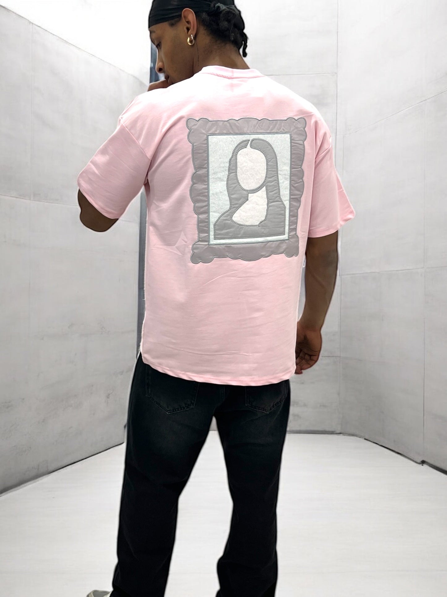 T-shirt Art Class – Mona Stylisée (Rose)