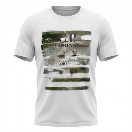 CP COMPANY - T-Shirt Blanc Cassé