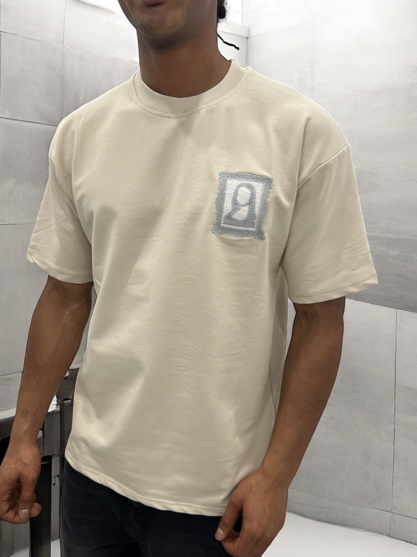 T-shirt Art Class – Mona Stylisée (Beige)