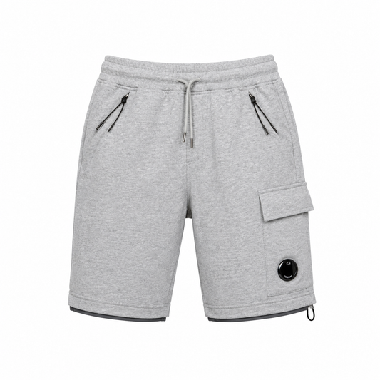 CP COMPANY - Short Gris Chiné Clair