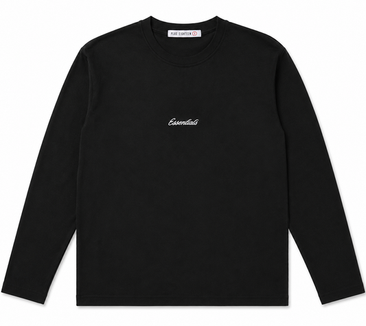 T-Shirt ESSENTIALS - Manche Longue Noir
