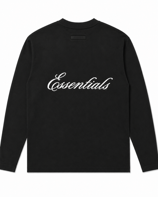 T-Shirt ESSENTIALS - Manche Longue Noir