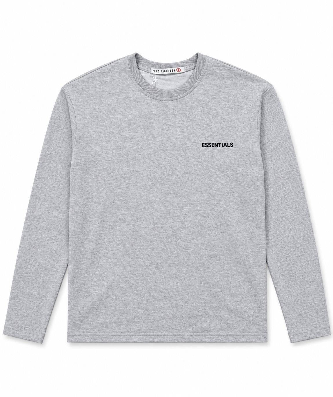 Ensemble ESSENTIALS - T-shirt Manche Longue & Jogging Gris chiné