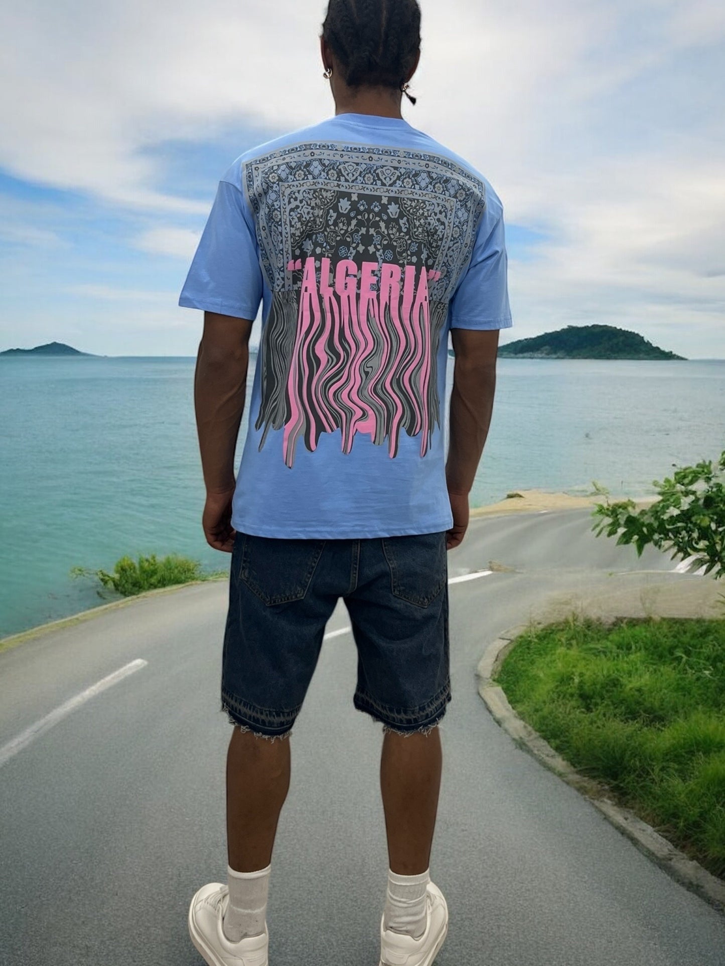 T-shirt Algeria Tapis - Bleu