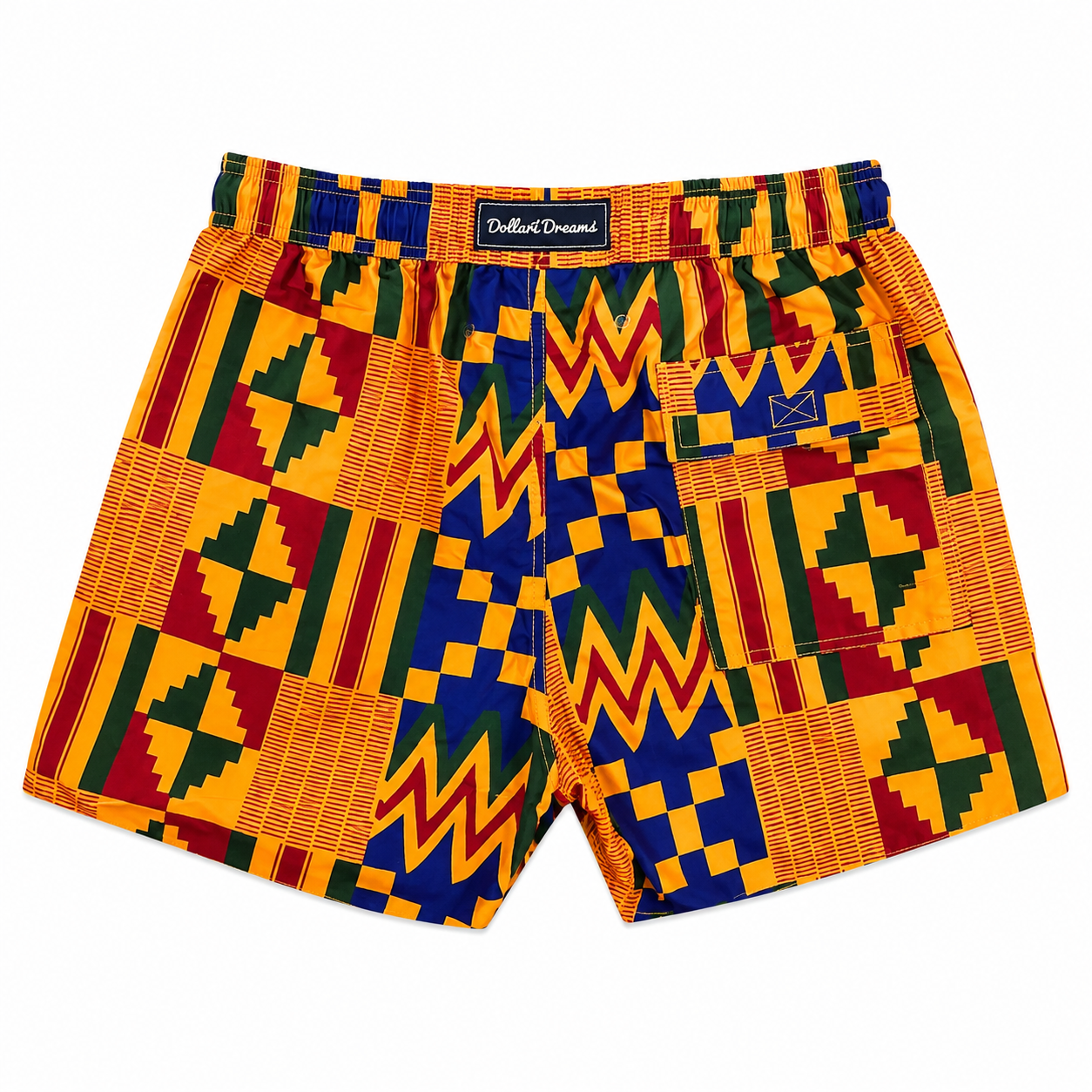 Dollars & Dreams Paris – Short de Bain Kente Royal Multicolore