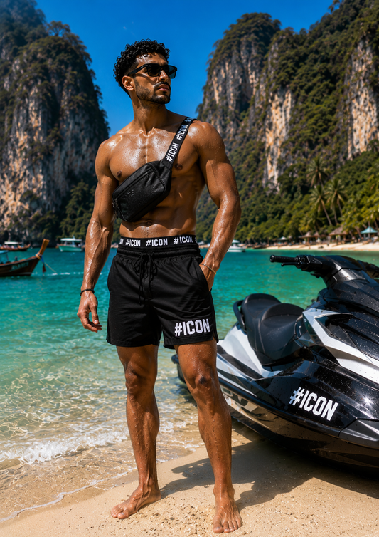 ICON Paris – Short de Bain #ICON Noir Premium