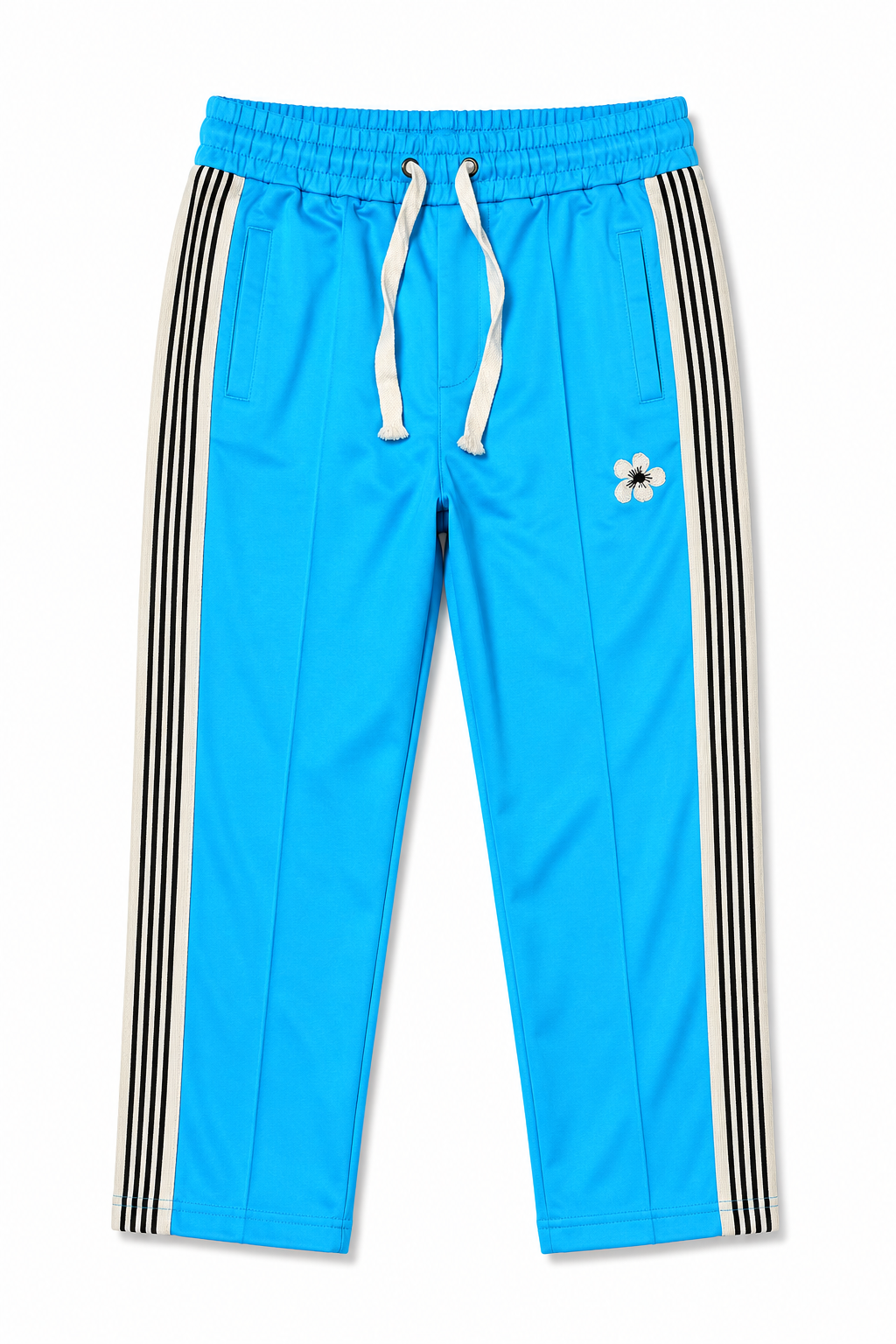 Set Bleu Bandes Noires & Crème – Plus Eighteen Off The System | T-Shirt + Jogging KS-6626