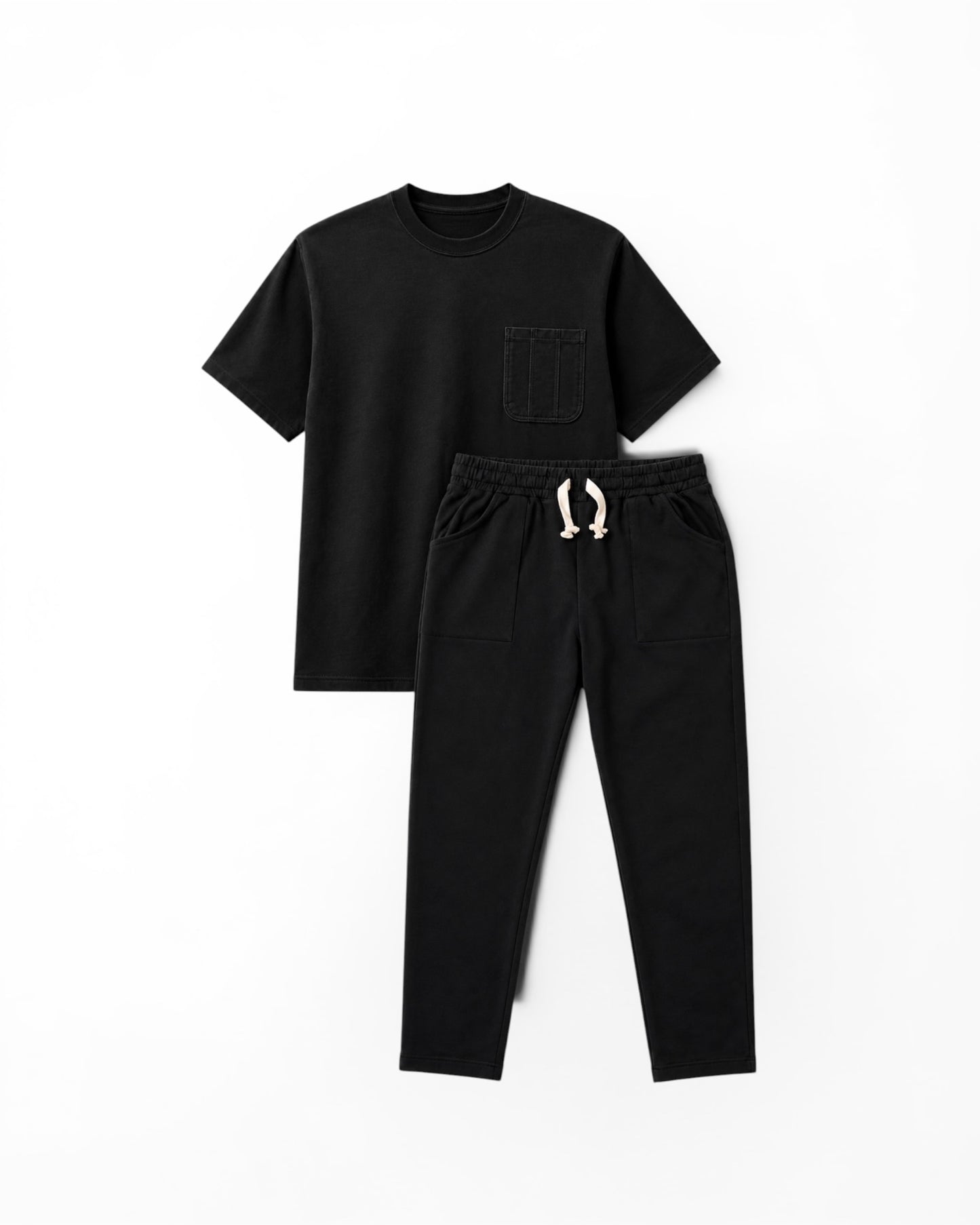 Ensemble Plus Eighteen - T-shirt Poche - Jogging Noir