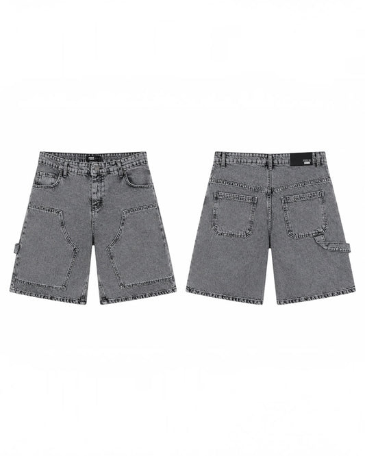 Short Bermuda Public Denim Gris Délavé – Coupe Relax & Denim Premium