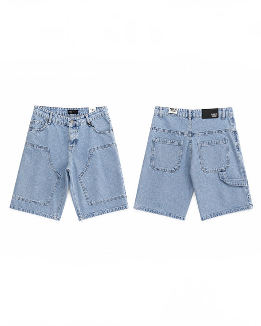 Short Jean Bleu Clair Homme Public Denim – Bermuda Denim Premium Stretch