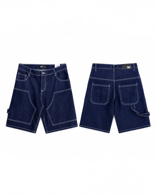 Short Bermuda Public Denim Bleu Brut Homme | Denim Premium Stretch