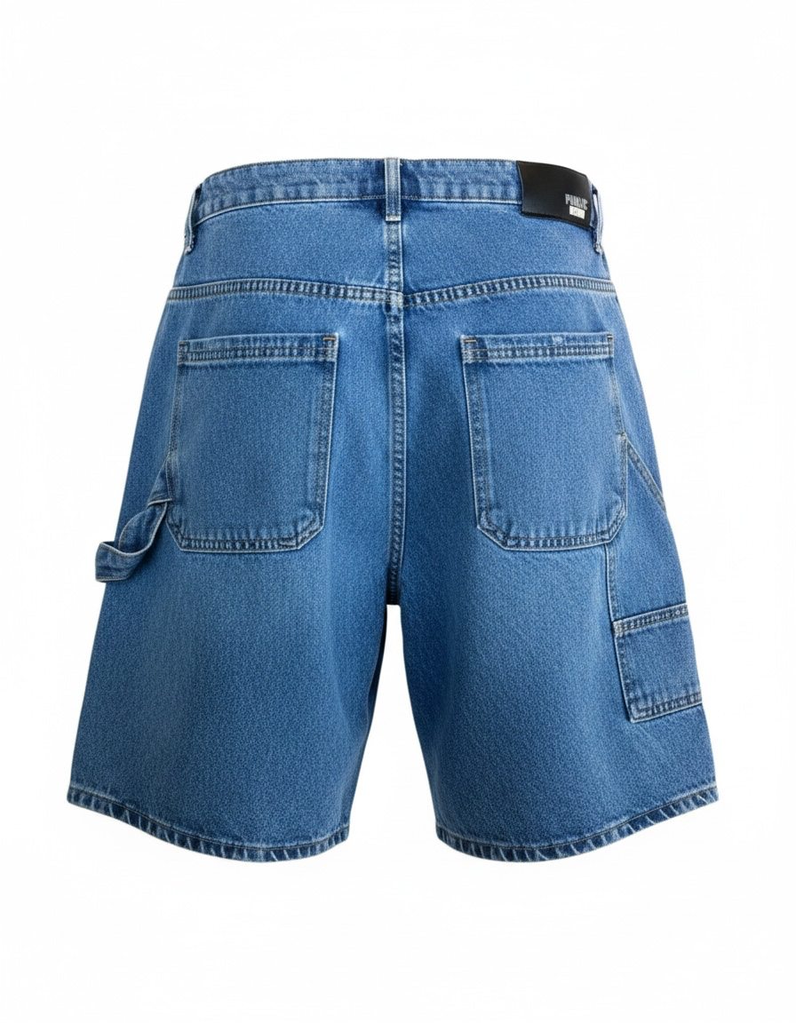 Short Bermuda Public Denim Bleu Vintage Homme – Denim Premium Stretch