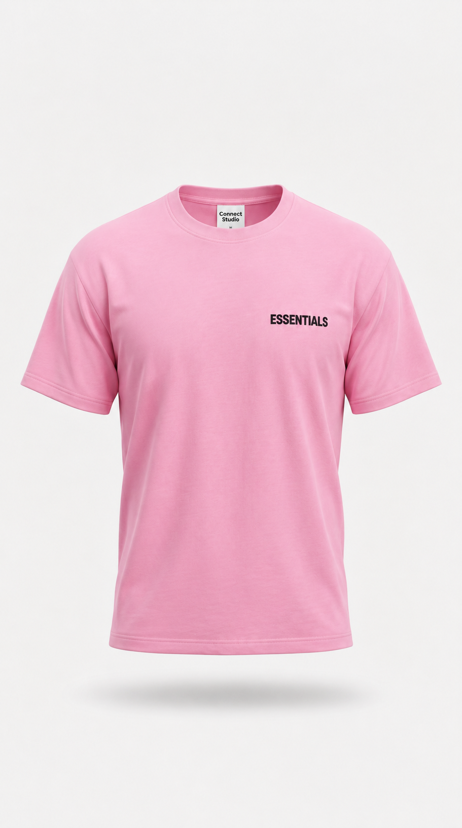 T-Shirt ESSENTIALS Rose Bubble Gum Oversize Premium Homme