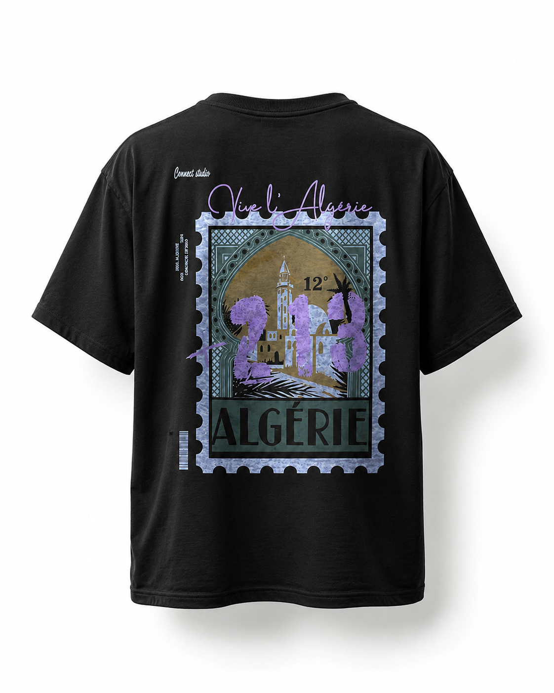 T-SHIRT VIVA L’ ALGERIE +213 - Noir Spécial Production