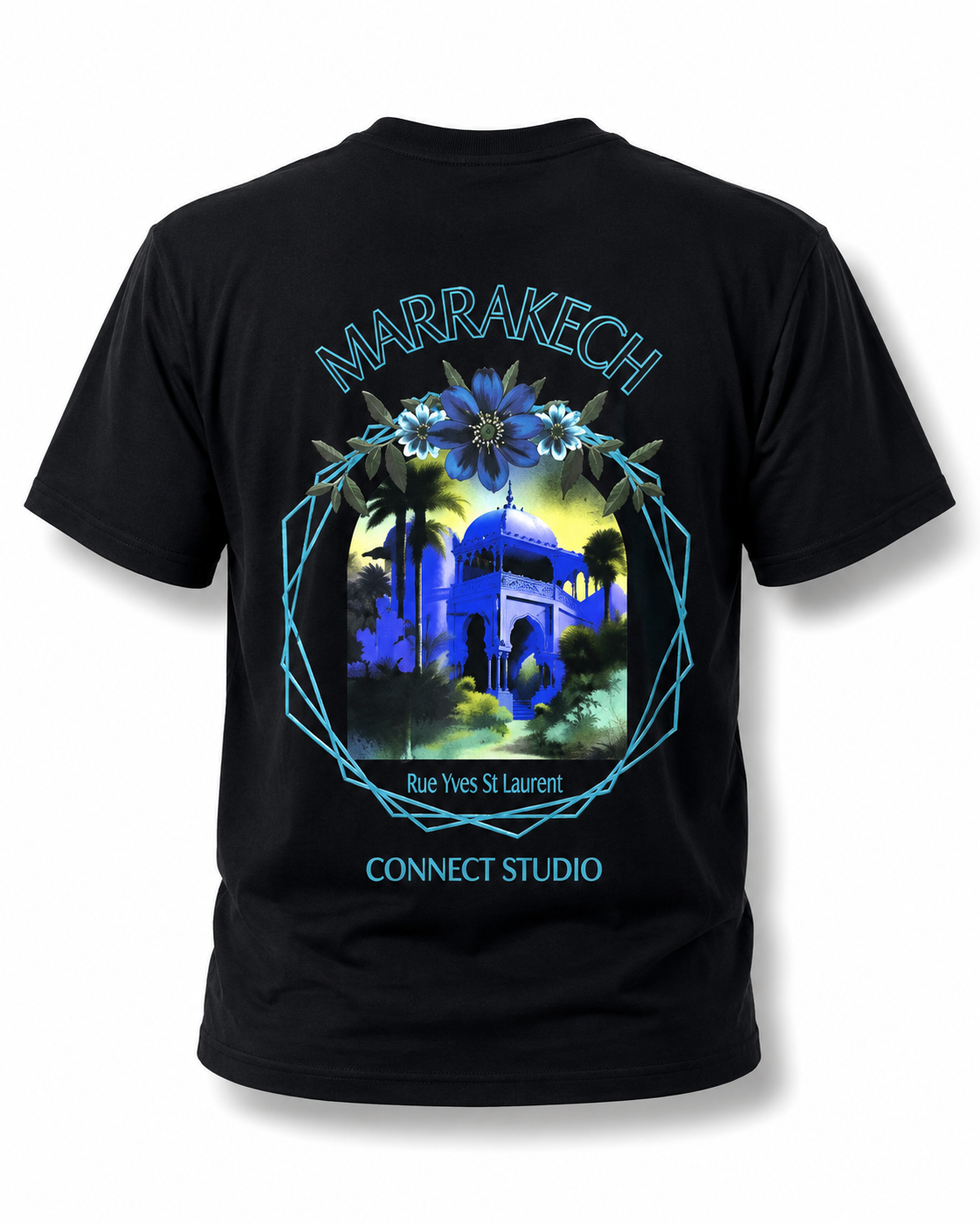 T-Shirt Marrakech Connect Studio Paris Noir – Rue Yves Saint Laurent
