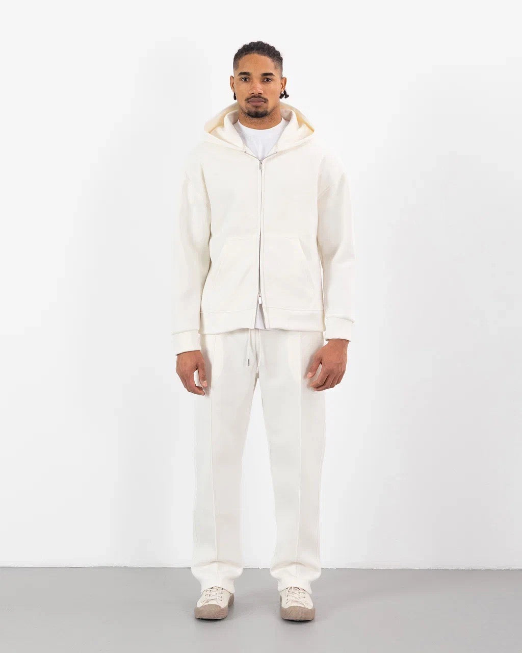 Ensemble Oversize SCUBA – Hoodie Zip + Jogging – Plus Eighteen - Blanc