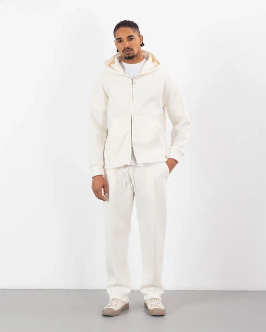 Ensemble Oversize SCUBA – Hoodie Zip + Jogging – Plus Eighteen - Blanc