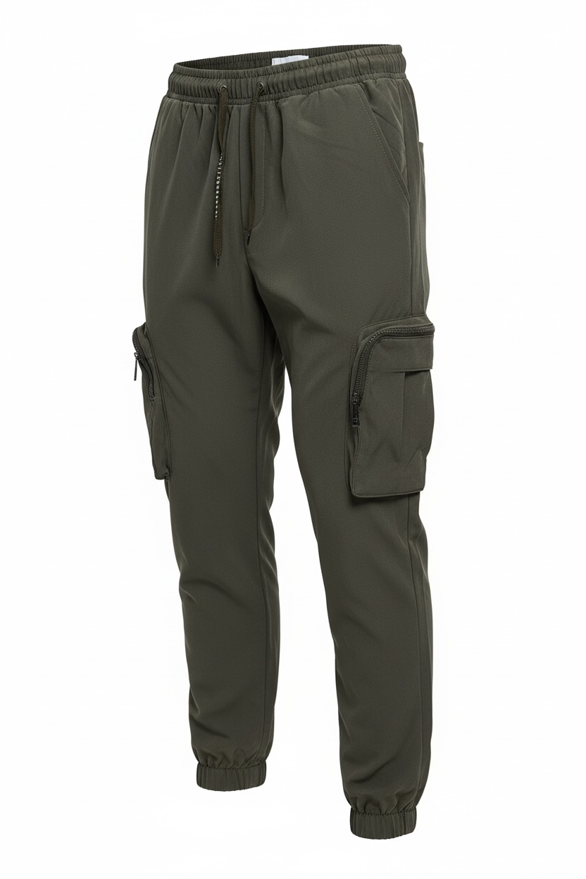 Bill Tornade Paris - Pantalon Cargo Jogger – Poches Zippées – Stretch - RÉF : 19960