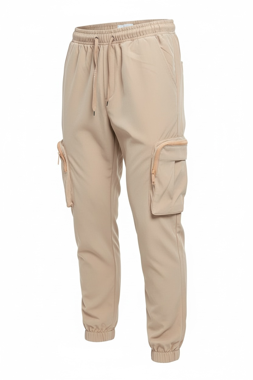 Bill Tornade Paris - Pantalon Cargo Jogger – Poches Zippées – Stretch - RÉF : 19960