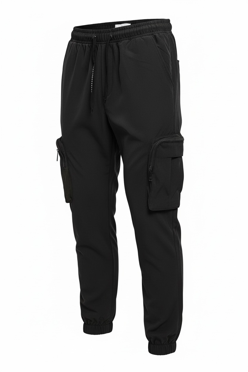 Bill Tornade Paris - Pantalon Cargo Jogger – Poches Zippées – Stretch - RÉF : 19960