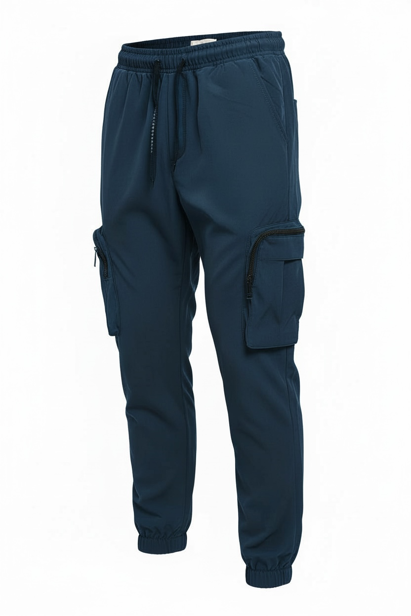 Bill Tornade Paris - Pantalon Cargo Jogger – Poches Zippées – Stretch - RÉF : 19960