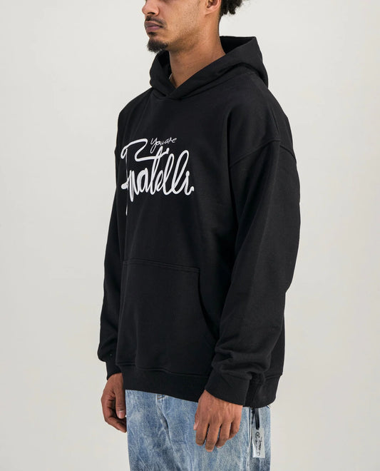 ALEXANDRO FRATELLI - SWEAT OVERSIZE - LACET SIGNATURE  - NOIR