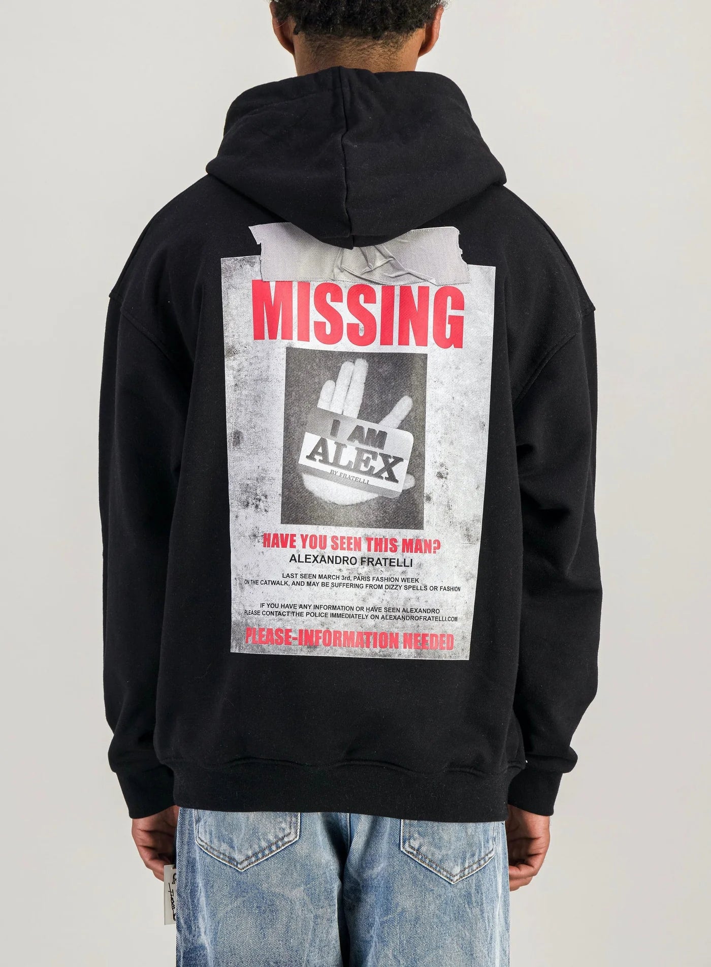 ALEXANDRO FRATELLI - SWEAT OVERSIZE - MISSING  - NOIR