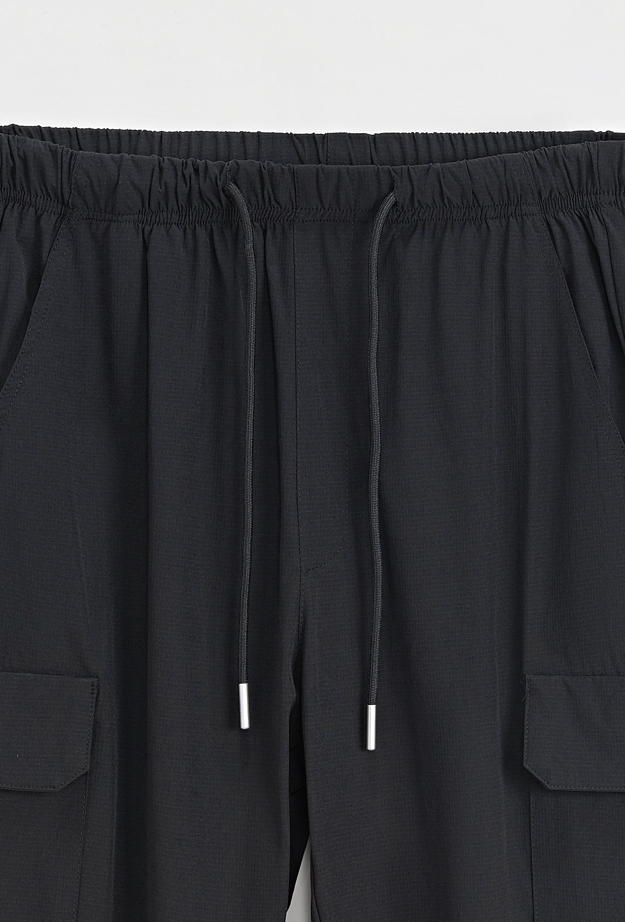 Pantalon Cargo Noir « Tissu Façon St*ne Isl*nd »