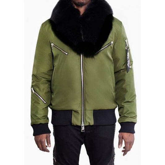 RICHARD VALENTINE - BOMBER SATIN - MATTEO - KAKI