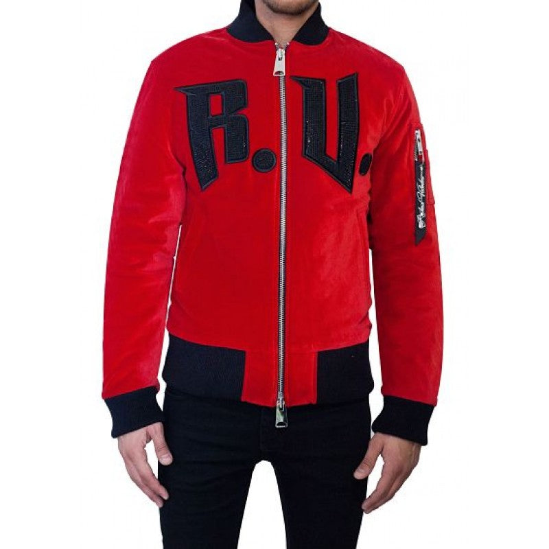 RICHARD VALENTINE - BOMBER MANLEY - VELOURS ROUGE