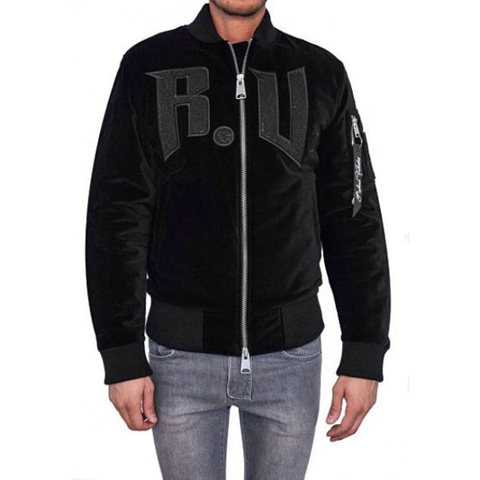 RICHARD VALENTINE - BOMBER MANLEY - VELOURS NOIR