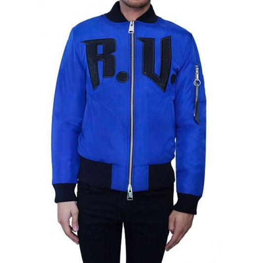 RICHARD VALENTINE - BOMBER MANLEY - SATIN BLEU