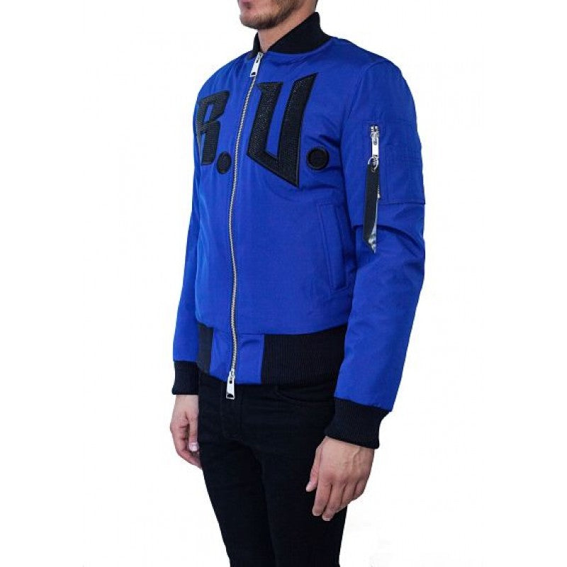 RICHARD VALENTINE - BOMBER MANLEY - SATIN BLEU