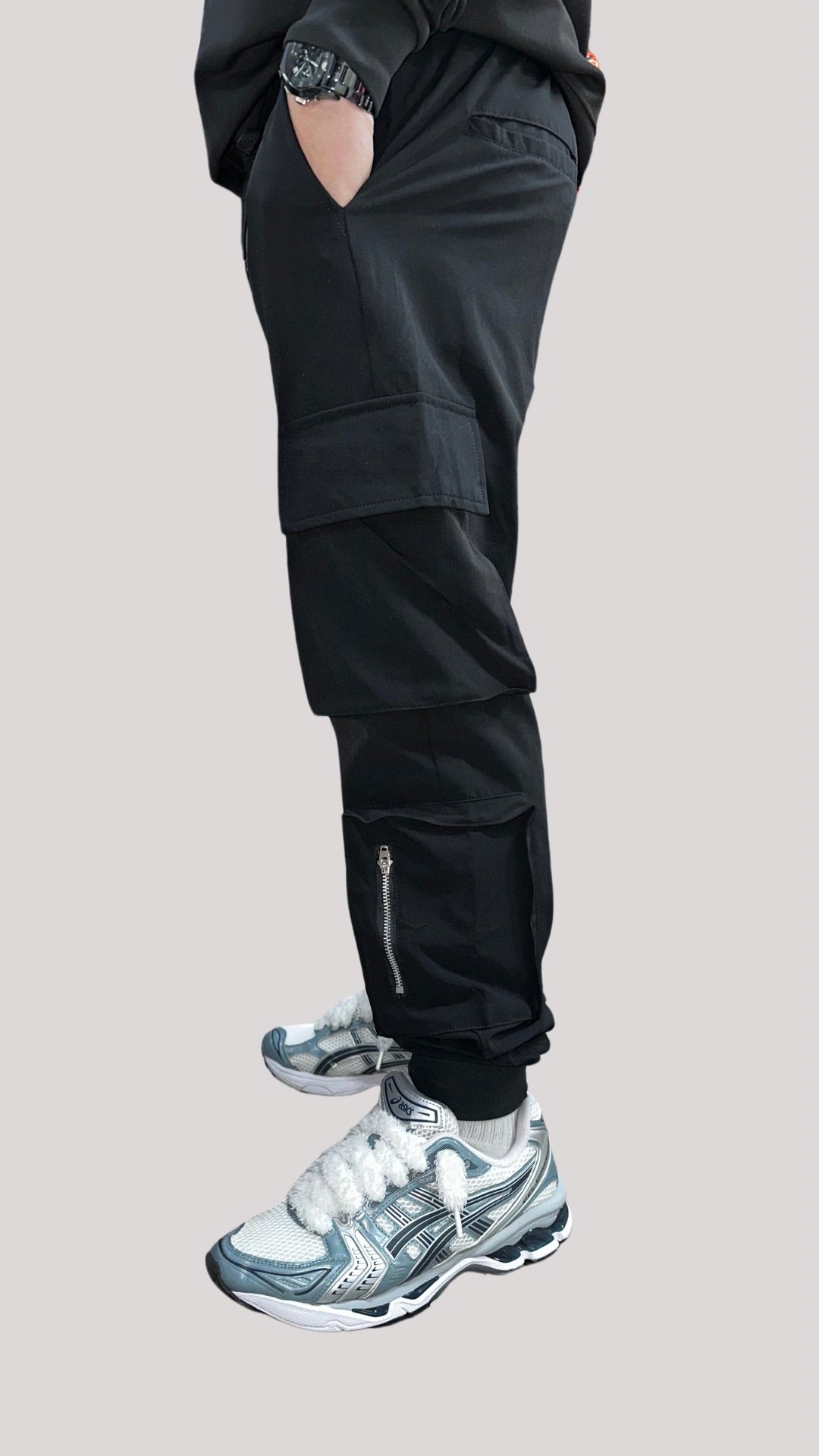 PANTALON CARGO MULTI POCHES - Noir