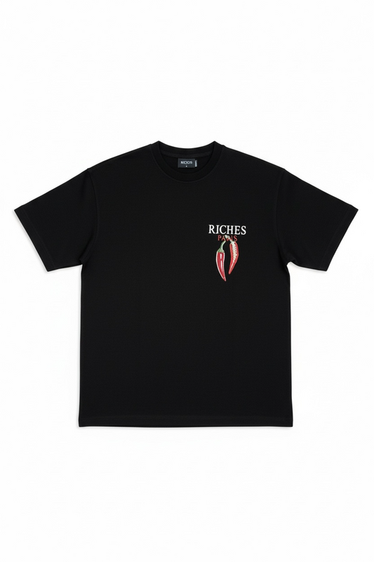 T-shirt Riches Paris Noir Réf:RCH-863 (Piment)