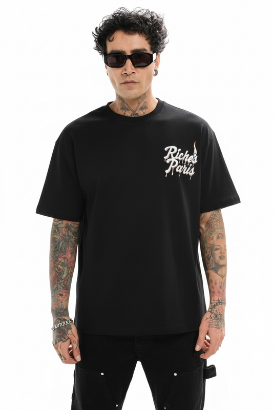 T-shirt Riches Paris Noir Réf: RCH-874 (Bougie)