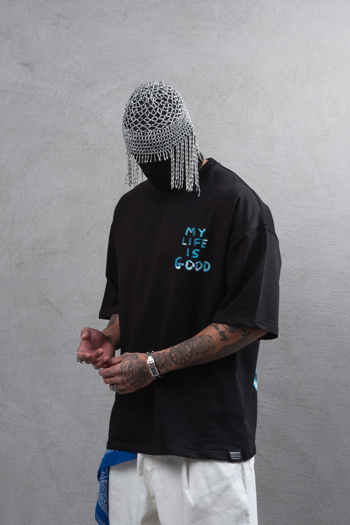 T-SHIRT OVERSIZE, My Life Is Good, Noir, Spring/Summer 25