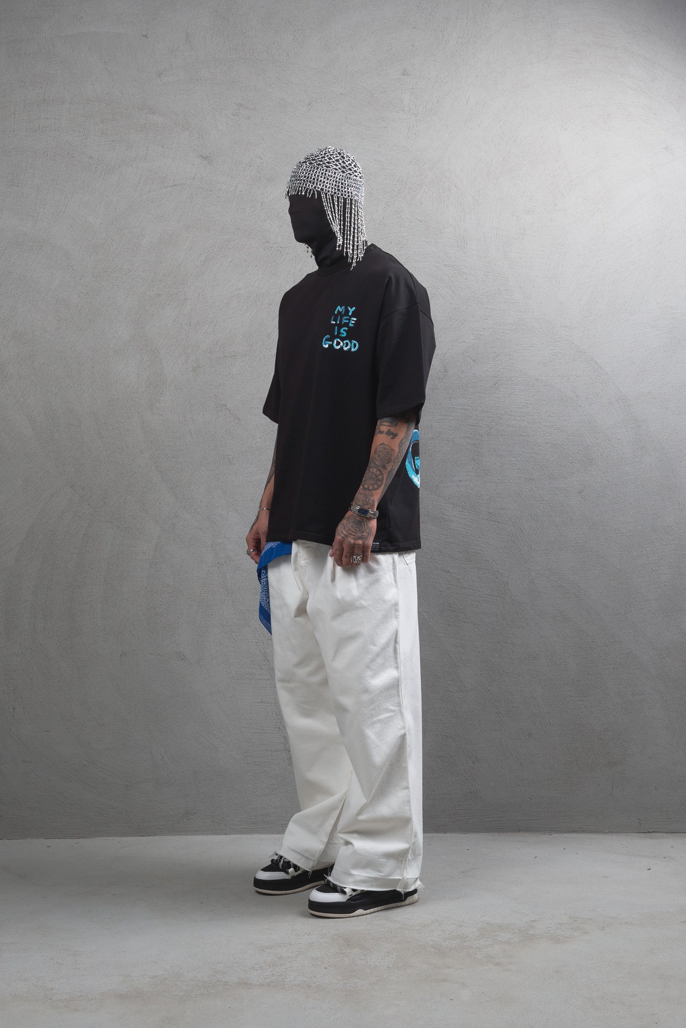 T-SHIRT OVERSIZE, My Life Is Good, Noir, Spring/Summer 25