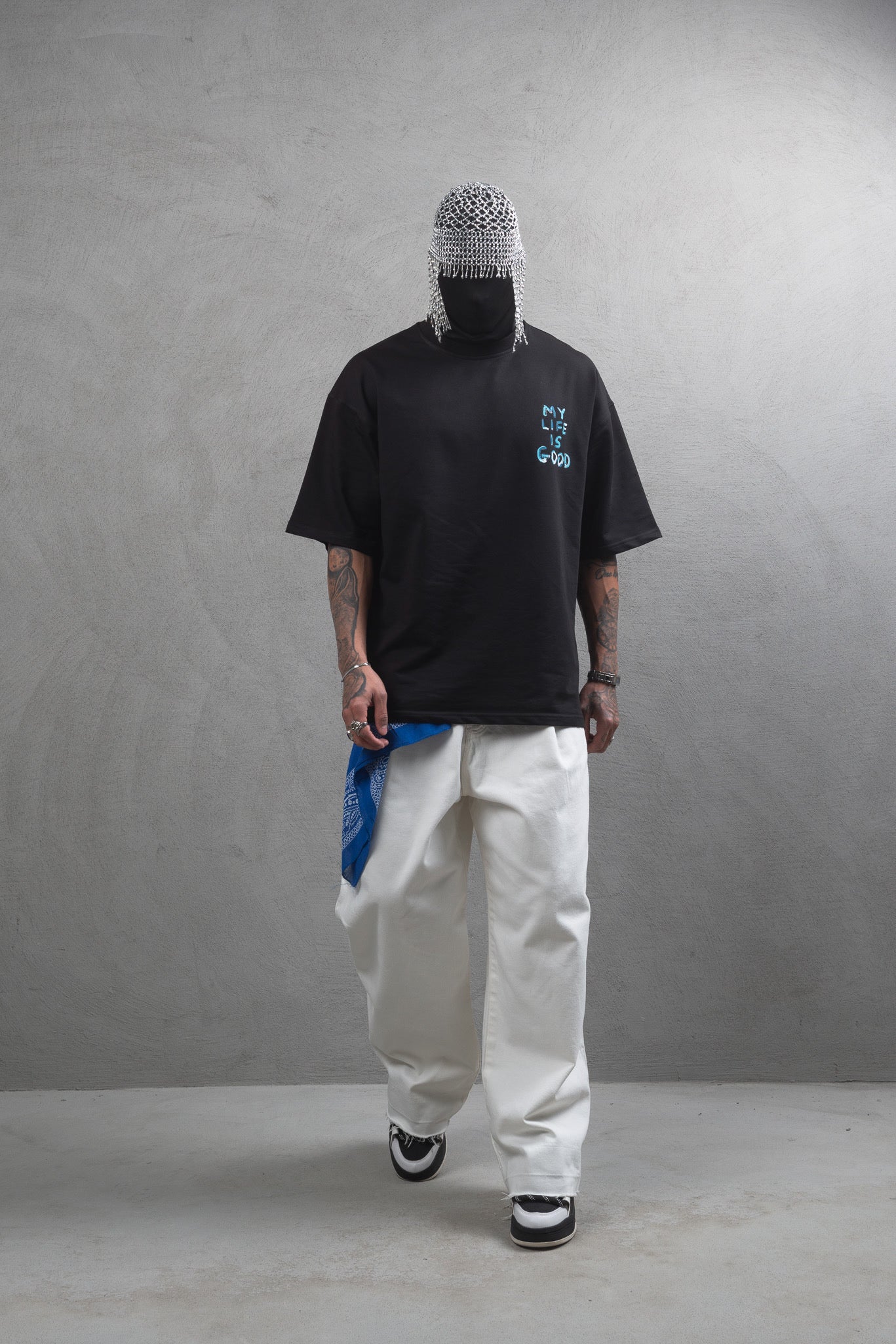 T-SHIRT OVERSIZE, My Life Is Good, Noir, Spring/Summer 25
