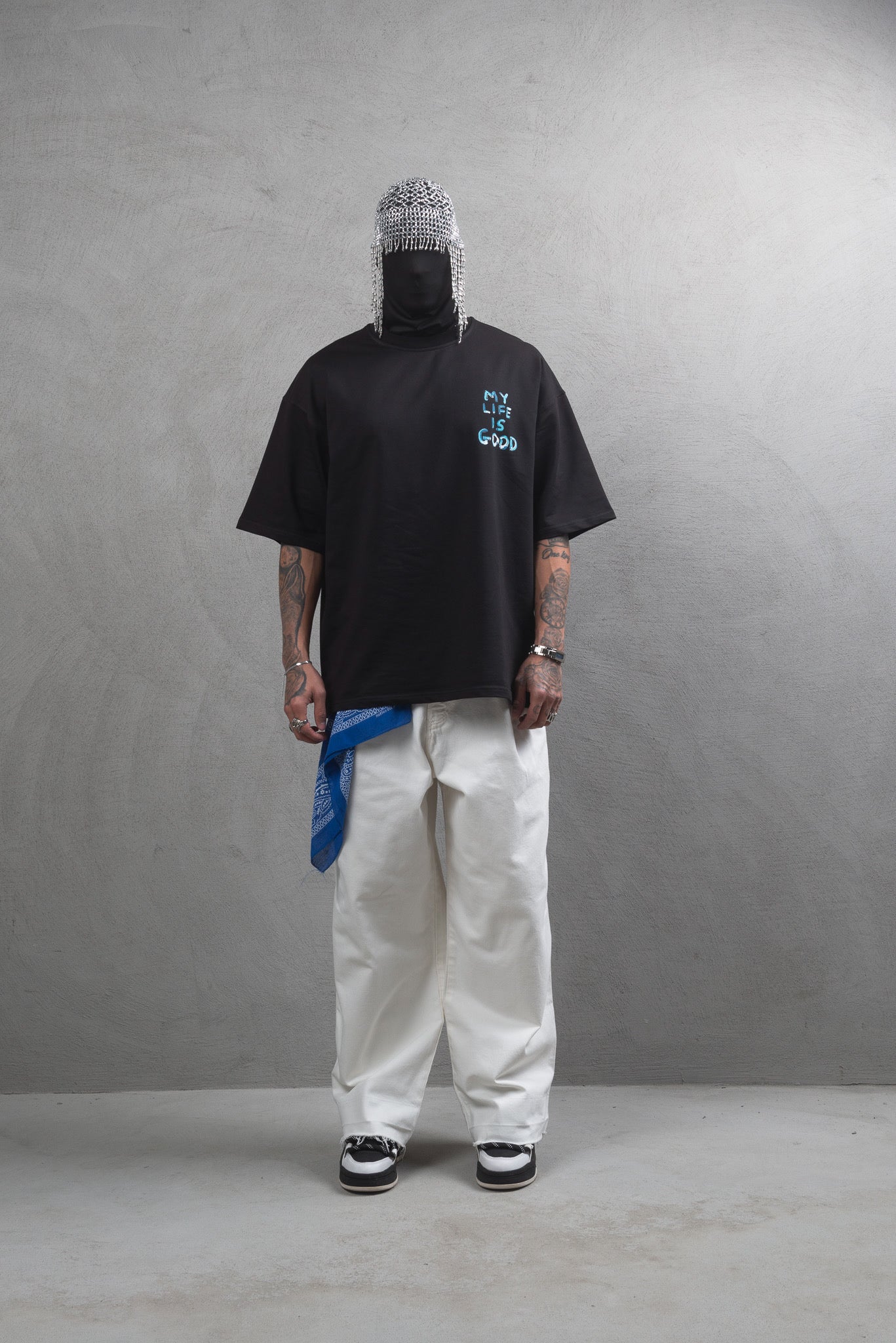 T-SHIRT OVERSIZE, My Life Is Good, Noir, Spring/Summer 25
