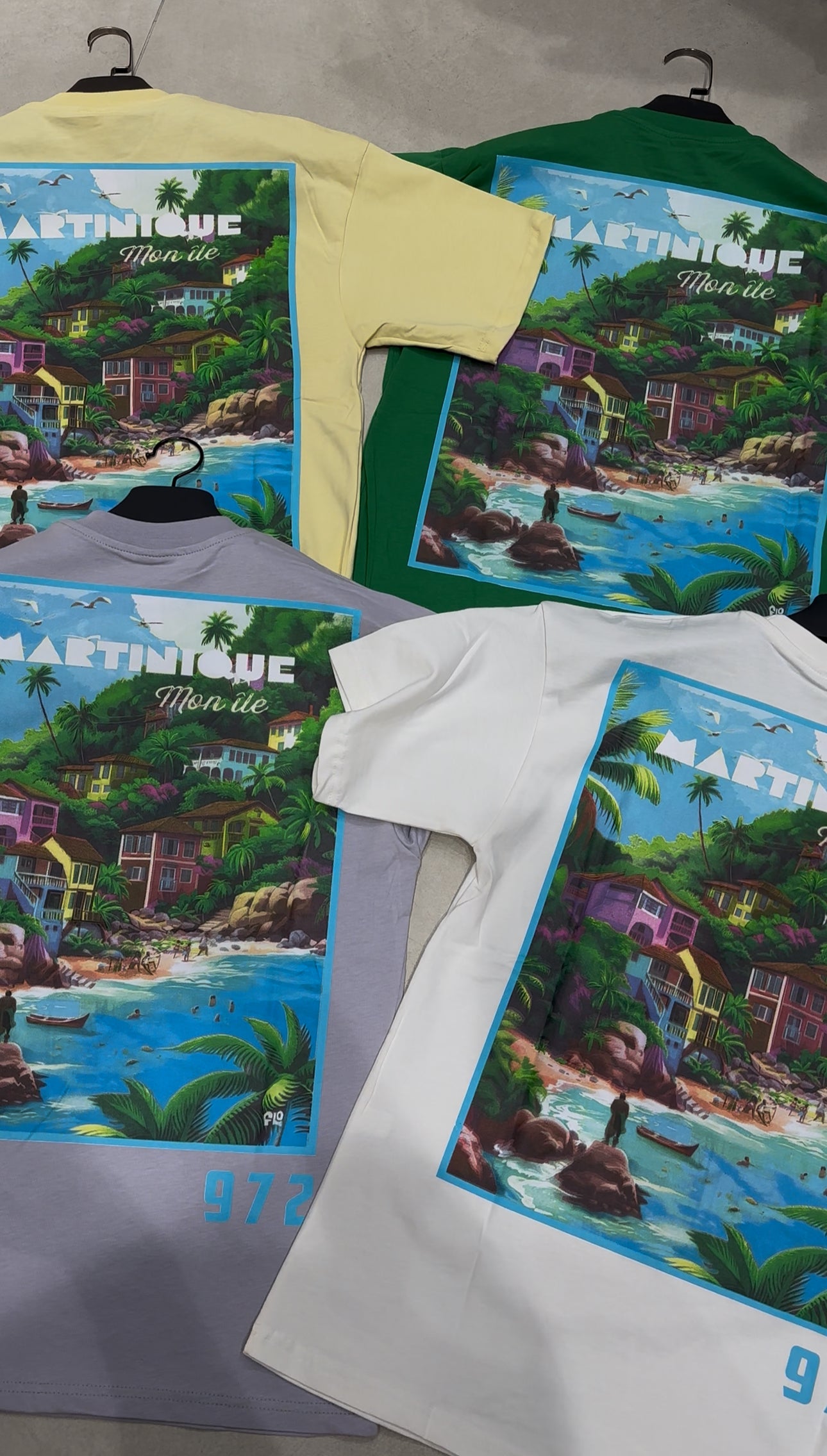 T-SHIRT MARTINIQUE 972 - BLEU CIEL