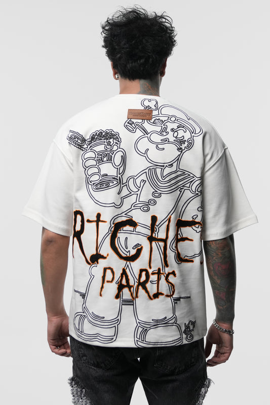 T-shirt Riches Paris x Popeye – Broderie Oversize