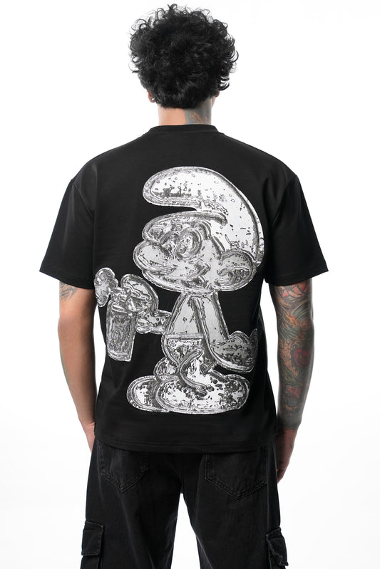 T-shirt CUTE x Schtroumpf – édition noire brodée