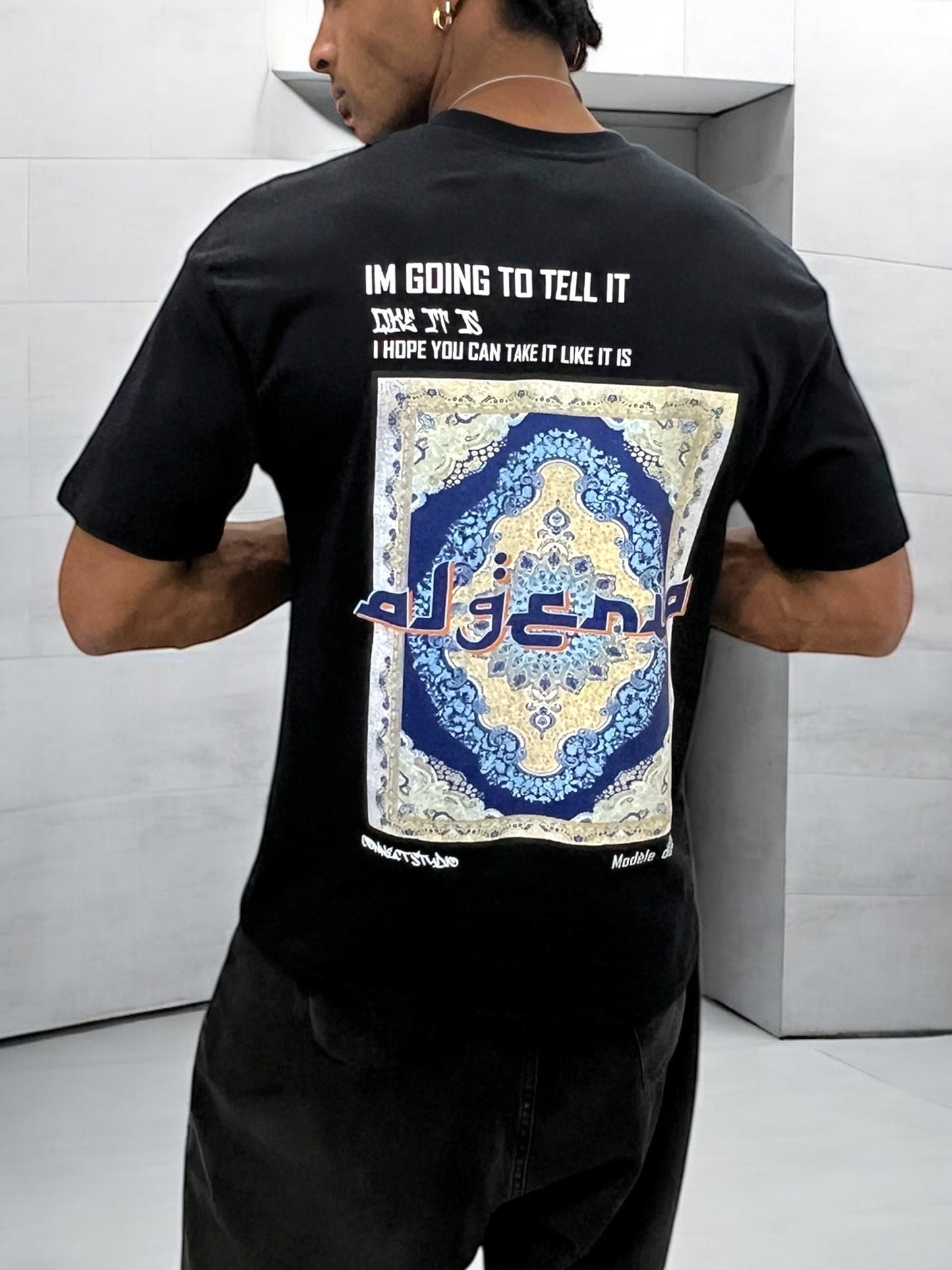 T-shirt ALGERIA TAFSIR AL-AHLAM - noir