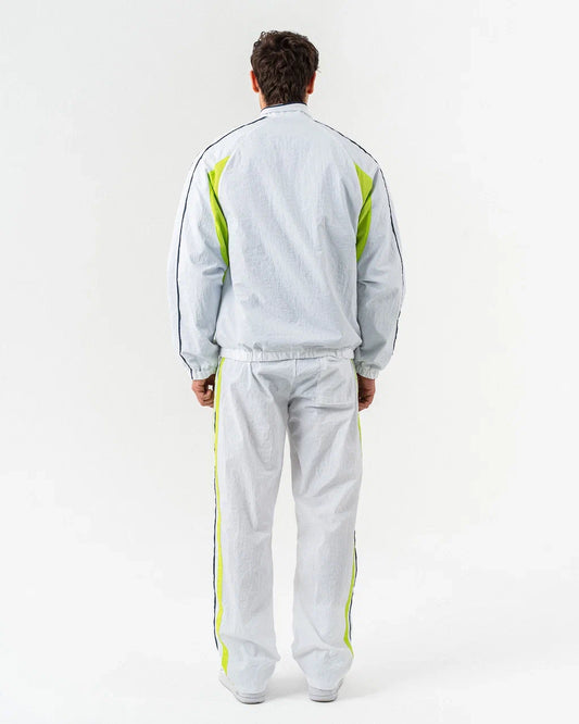 Ensemble Tracksuit Oversize Plug Paris – Blanc & Vert Fluo | Nylon Technique FW25/26