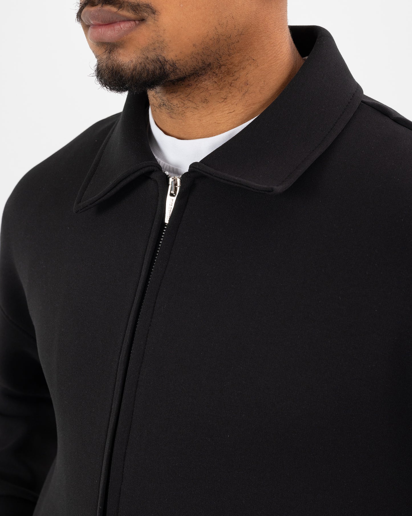 Ensemble Scuba Oversize – Veste Col Chemise + Jogging – Noir