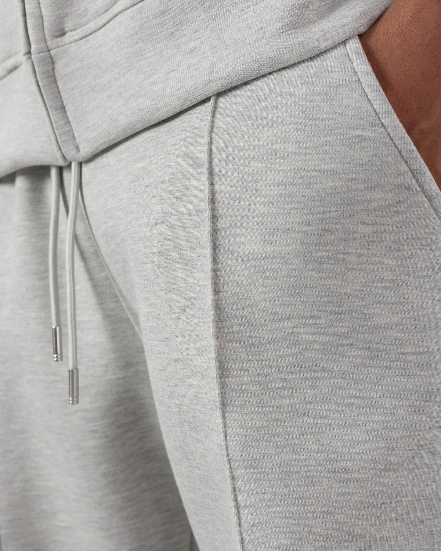 Ensemble Scuba Oversize – Veste Col Chemise + Jogging – Gris Clair