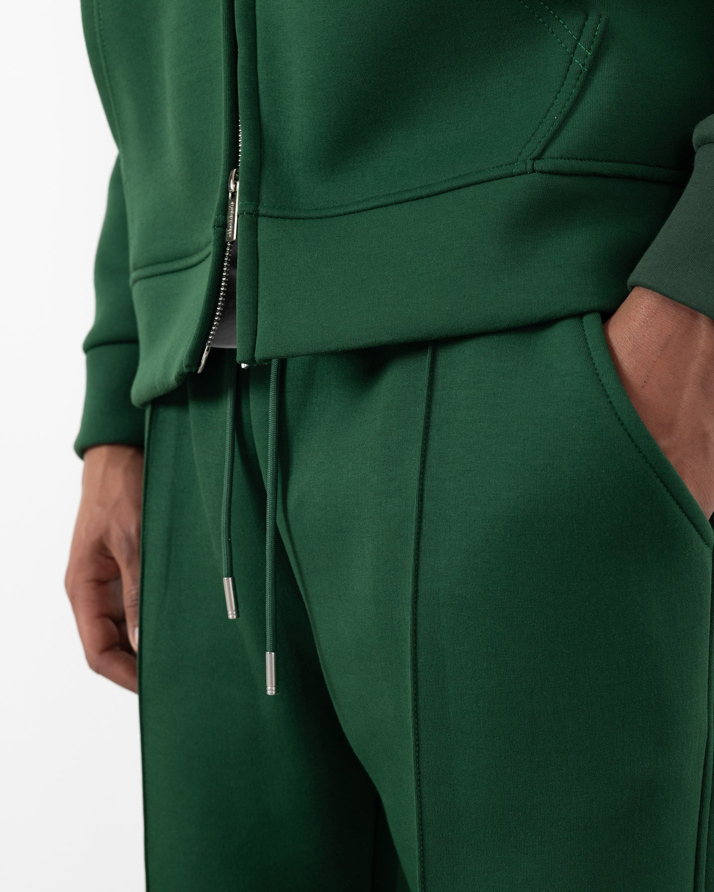 Ensemble Oversize SCUBA – Hoodie Zip + Jogging – Plus Eighteen - VERT BOUTEILLE